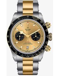 Tudor - M79363n-0007 Black Bay Chrono S&g Stainless Steel And 18ct Yellow-gold Automatic Watch - Lyst