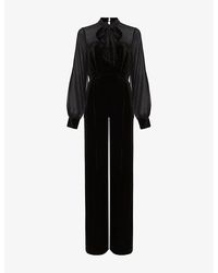 Phase Eight - Magie Tie-Neck Long-Sleeve Woven Jumpsuit - Lyst