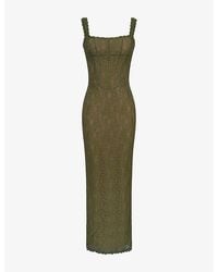 House Of Cb - Aureliana Lace Scallop-Trim Woven Maxi Dress - Lyst