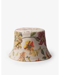 Prada - Brand-plaque Floral-print Reversible Cotton Bucket Hat Xxx - Lyst