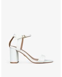 Carvela Kurt Geiger - Kiki Croc-Embossed Woven Heeled Sandals - Lyst