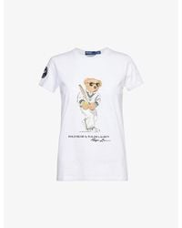 Polo Ralph Lauren - X Wimbledon Polo Bear-print Recycled Cotton-blend T-shirt - Lyst