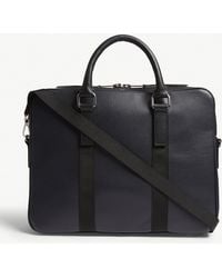 Sandro Pebbled Leather Briefcase - Black