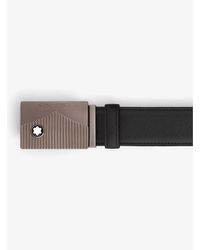 Montblanc - Logo-engraved Buckle Leather Belt - Lyst