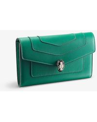 BVLGARI - Serpenti Forever Leather Wallet - Lyst
