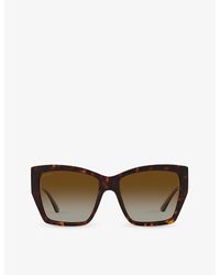 BVLGARI - Bv8260 Square-frame Tortoiseshell-pattern Acetate Sunglasses - Lyst