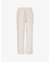 Tekla - Straight-Leg Mid-Rise Organic-Cotton Poplin Pyjama Trousers - Lyst