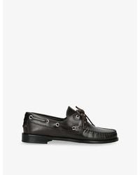 Aeyde - Harris Leather Moccasin Flats - Lyst
