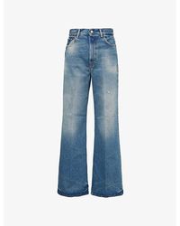 Acne Studios - 2022 Vintage Faded-Wash Wide-Leg High-Rise Denim Jeans - Lyst