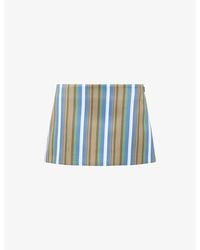 Frankie Shop - Hera Striped Cotton-Blend Mini Skirt - Lyst