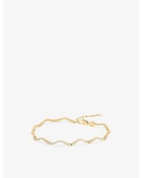 Astrid & Miyu - Ripple Tennis-Plated Sterling Bracelet - Lyst