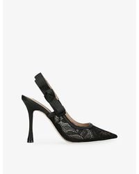 Steve Madden - Brylie Lace Heeled Woven Sling-Back Courts - Lyst