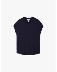 The White Company - Round-Neck Short-Sleeve Cotton-Blend T-Shirt - Lyst