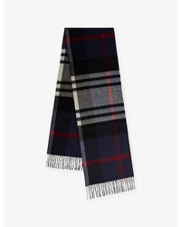Mulberry - Small-Check Merino-Wool Scarf - Lyst