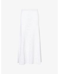Yasmina Q - Salma Floral-Print Knitted Midi Skirt - Lyst