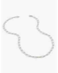 Monica Vinader - Mv Alta Textured Sterling- Chain Necklace - Lyst
