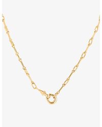 Astrid & Miyu - Link Hardware 18Ct-Plated Brass Chain Necklace - Lyst