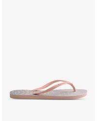Havaianas - Slim Zebra-Print Rubber Flip-Flops - Lyst