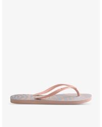 Havaianas - Slim Zebra-Print Rubber Flip-Flops - Lyst