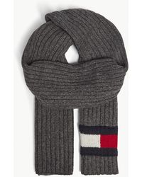 tommy hilfiger grey scarf