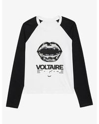 Zadig & Voltaire - Walkra Rhinestone-Embellished Cotton-Jersey T-Shirt - Lyst