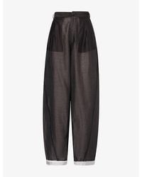 DARKPARK - Phebe Double-Sided Wide-Leg Sheer Woven Trousers - Lyst