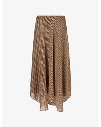 SIR. - Cooper Printed Silk-Blend Maxi Skirt - Lyst