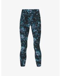 Sweaty Betty - Power 7/8 Graphic-Print High-Rise Stretch-Jersey Leggings - Lyst