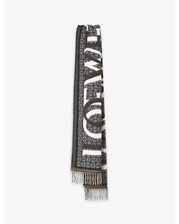Loewe - Logo-intarsia Wool And Cashmere-blend Scarf - Lyst