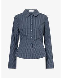 Peachy Den - Gloria Checked Cotton Shirt - Lyst