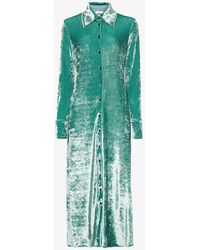 Jil Sander - Velvet-textured Regular-fit Stretch-woven Midi Dress - Lyst