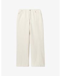 Claudie Pierlot - Wide-Leg Ecru Denim Jeans - Lyst