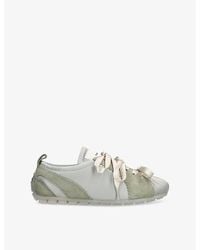 Simone Rocha - Ballerina Grip Satin And Suede Trainers - Lyst