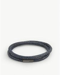 Tateossian Eco Stingray Double-wrap Bracelet - Blue