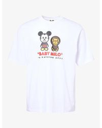 A Bathing Ape - Bape X Disney Baby Milo Mickey Graphic Cotton-Jersey T-Shirt - Lyst