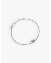 Astley Clarke - Solid Evil Eye 18Ct-Plated Vermeil Sterling- And Sapphire Bracelet - Lyst