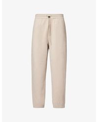 Emporio Armani - Elasticated-waistband Cotton And Cashmere-blend jogging Bottom - Lyst