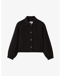 Claudie Pierlot - Fitted-Cuff Cropped Wool-Blend Jacket - Lyst