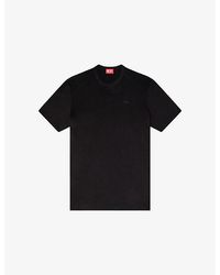 DIESEL - T-Shirt With Tonal Logo Embroidery - Lyst