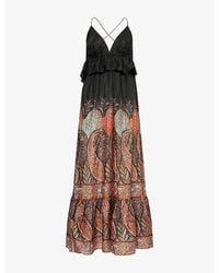 Zimmermann - Rhiannon Ruffled Silk Maxi Dress - Lyst