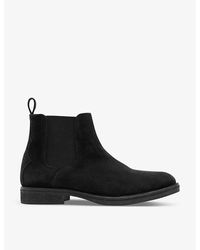 AllSaints - Creed Brand-embossed Suede Chelsea Boots - Lyst