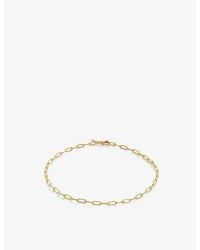 Monica Vinader - Paperclip Mini 18Ct-Plated Vermeil Sterling- Chain Bracelet - Lyst