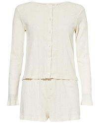 THE NAP CO - Pointelle Open-Work Cotton-Knit Pyjama Set - Lyst