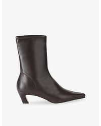 Steve Madden - Kimmens Heeled Faux-Leather Ankle Boots - Lyst