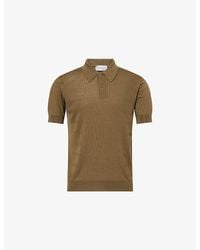 John Smedley - Croall Ribbed Merino-Wool Polo Shirt - Lyst