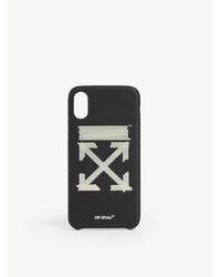 Off-White c/o Virgil Abloh Tape Arrow Logo Iphone Xs Cover - Black