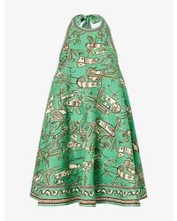 ALÉMAIS - Fish Sticks Printed Linen Mini Dress - Lyst