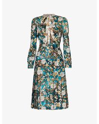 Mary Katrantzou - Airmail Floral-print Woven Midi Dress - Lyst