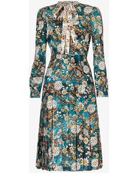 Mary Katrantzou - Airmail Floral-print Woven Midi Dress - Lyst
