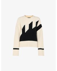 Whistles - Graphic-Intarsia Wool-Blend Jumper - Lyst